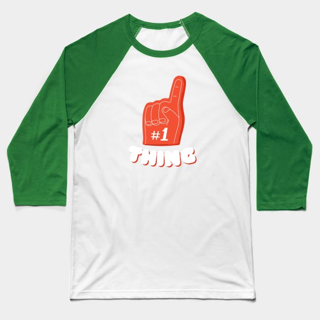 Thing 1 Emblem Green Baseball T-Shirt by ibra4work